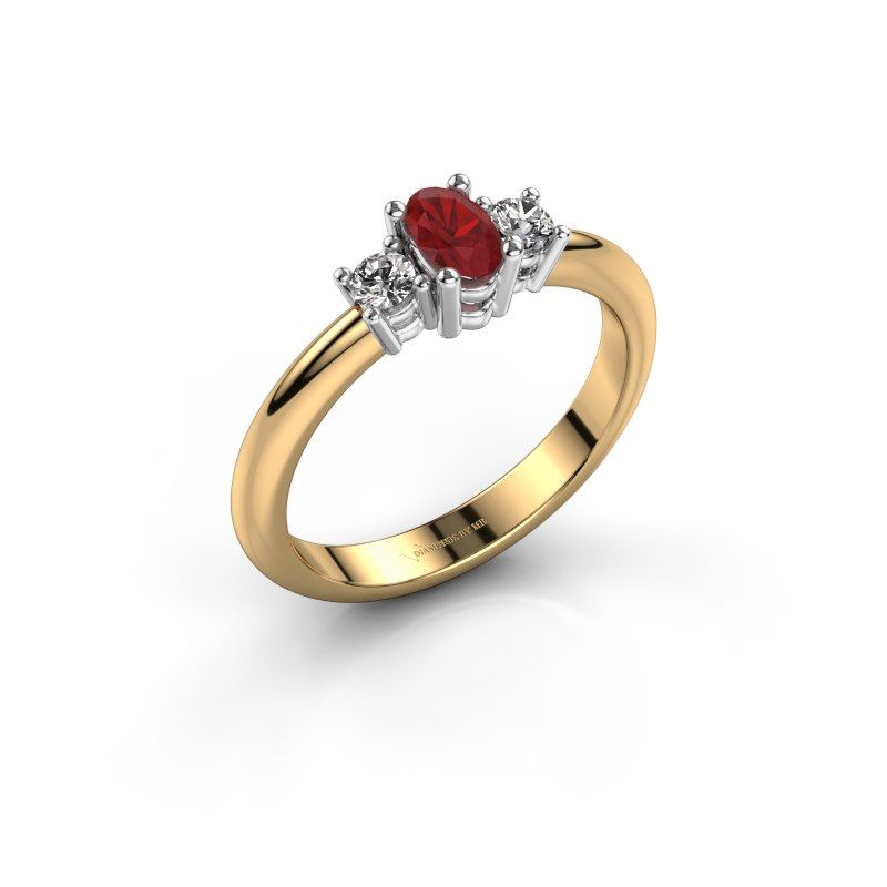Image de Bague de fiançailles Karie<br/>585 or jaune<br/>Rubis 5x3 mm