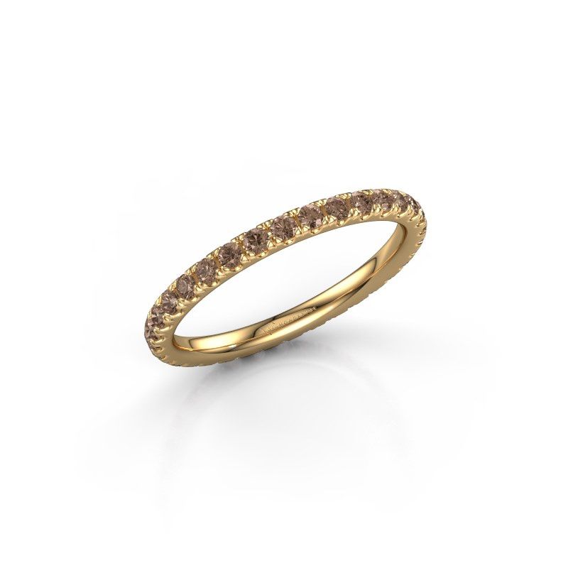 Image of Stackable Ring Jackie 1.7<br/>585 gold<br/>Brown diamond 0.66 crt