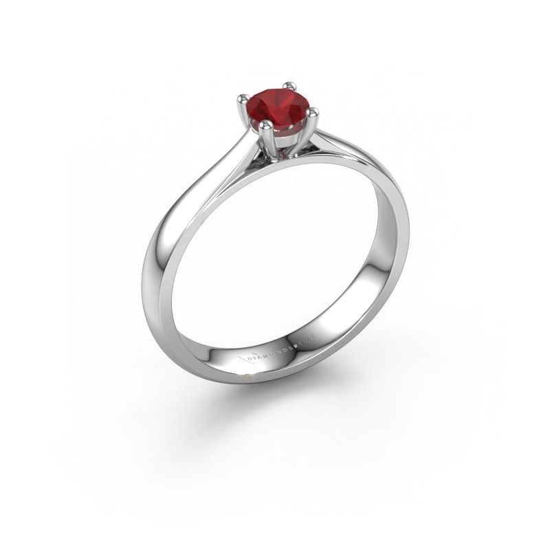 Verlobungsring Sam 950 Platin Rubin 4.2 mm