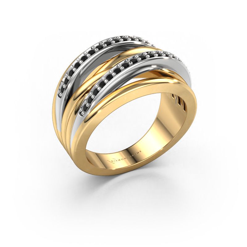 Ring Annabel 2 585 goud zwarte diamant 0.288 crt
