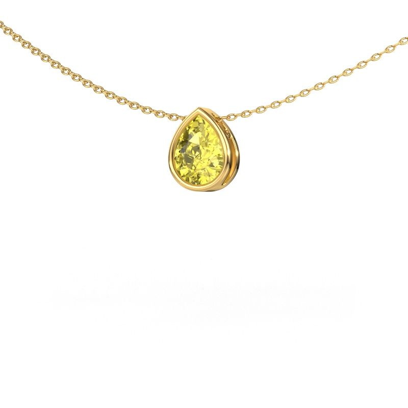 Pendant Lavon PER 585 gold yellow lab grown diamond 8x6 mm
