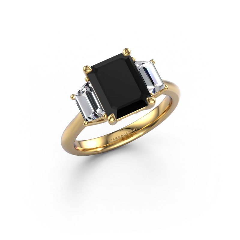 Engagement ring Maggie EME 585 gold black diamond 3.80 crt