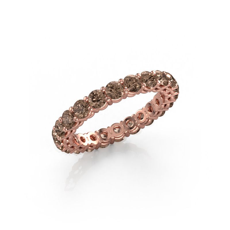 Aanschuifring Michelle full 3.0 585 rosé goud bruine diamant 2.20 crt