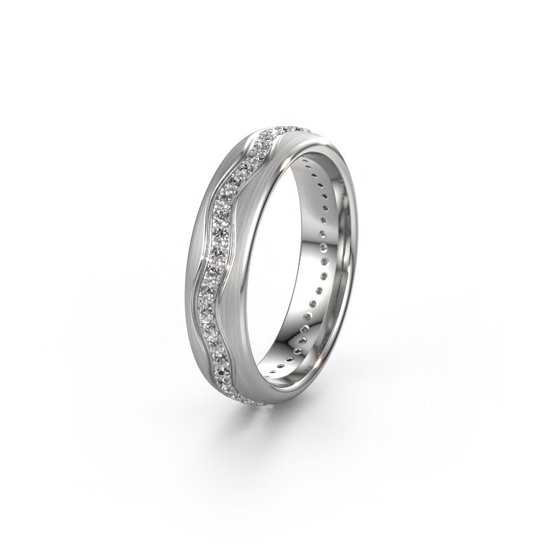 Trouwring WH0803L35BM 950 platina lab-grown diamant ±5 x 2 mm