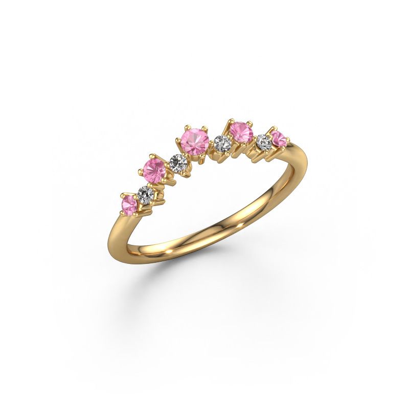 Stackable ring Carly A 585 gold pink sapphire 2.5 mm