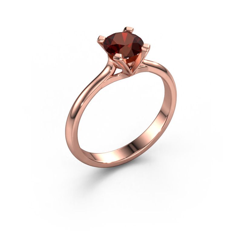 Bague de fiançailles Isa 1 585 or rose grenat 5.7 mm