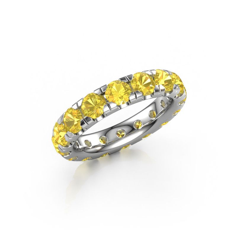 Bague superposable Jackie 4.0 585 or blanc saphir jaune 4 mm