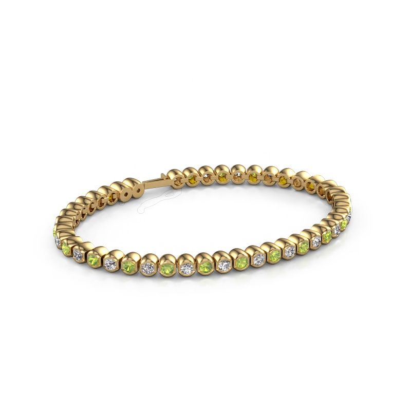 Bracelet tennis Bianca 3 mm 585 or jaune péridot 3 mm