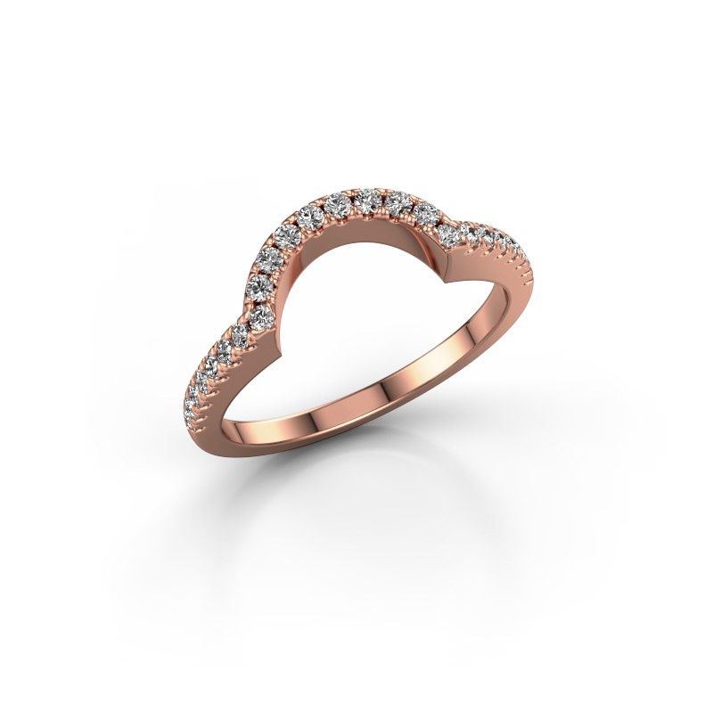 Afbeelding van Aanschuifring SRH0636C10H6<br/>585 rosé goud<br/>Diamant 0.288 crt