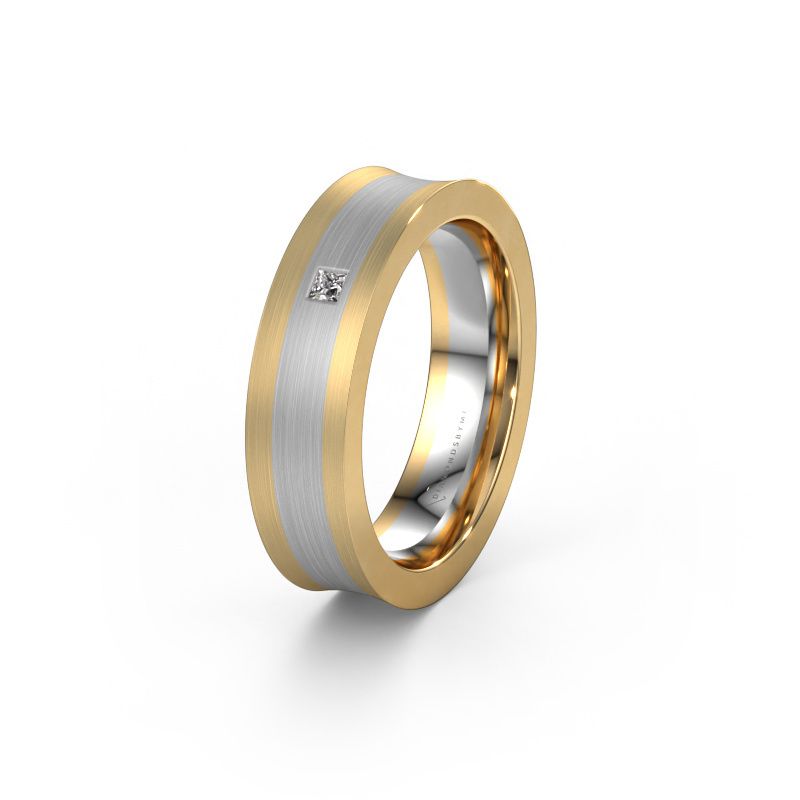 Wedding ring WH2238L2 585 gold diamond ±6 x 2.2 mm