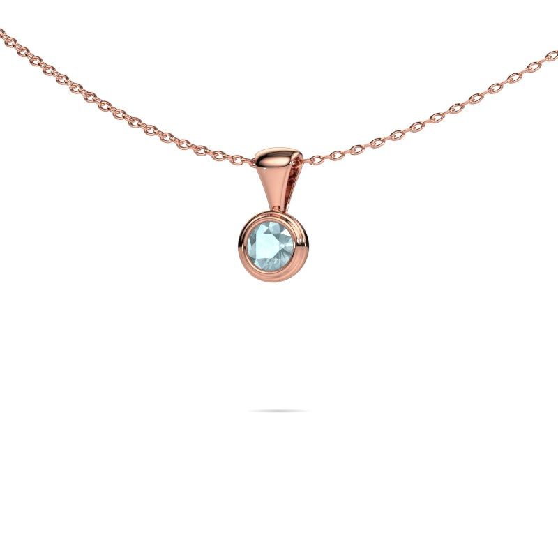 Anhänger Lieke 585 Roségold Aquamarin 4 mm