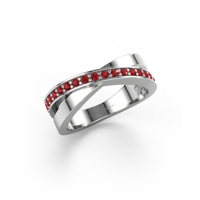 Ring Essie 585 white gold ruby 1.5 mm