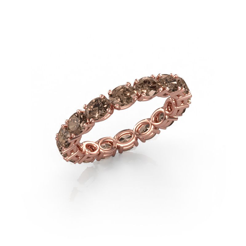 Ring Vivienne OVL 4x3 585 rose gold brown diamond 2.25 crt