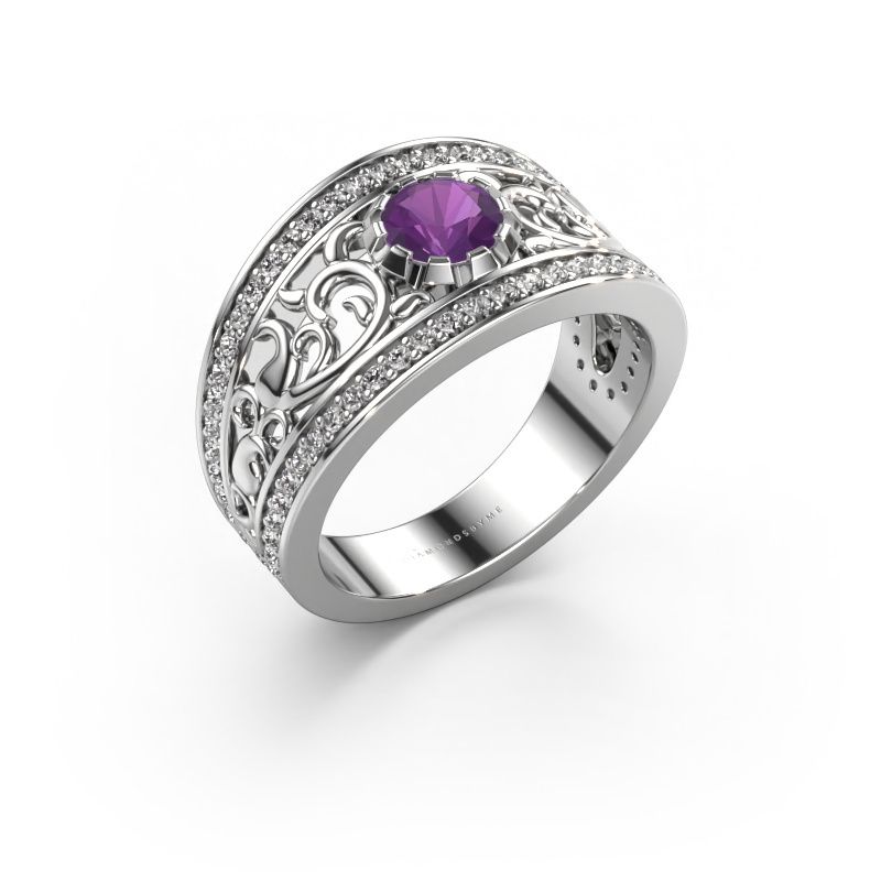 Ring Marilee 585 Weißgold Amethyst 5 mm