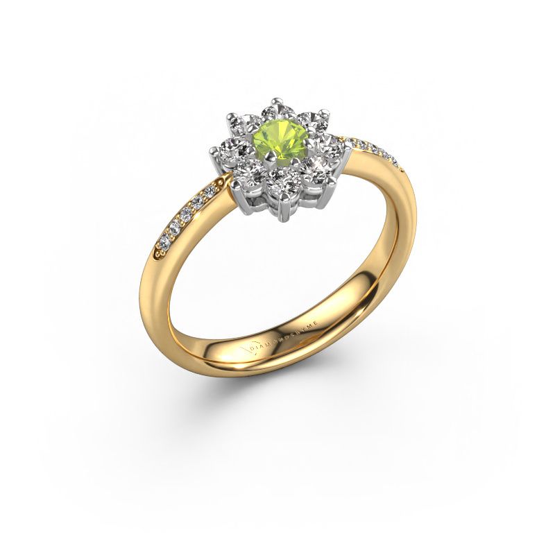 Verlobungsring Camille 2 585 Gold Peridot 3.4 mm
