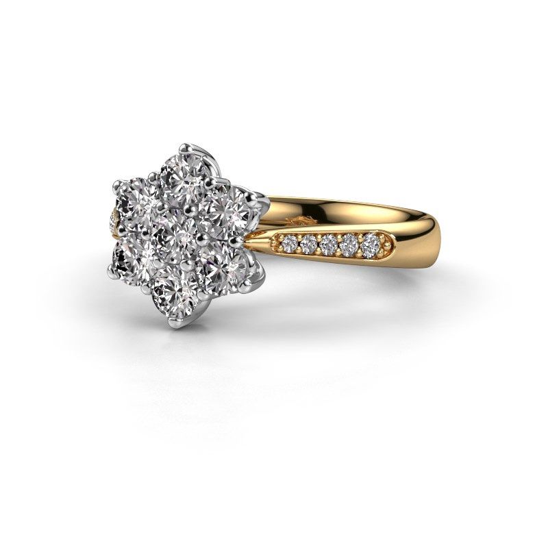 14 karaat roségouden verlovingsring met Diamant