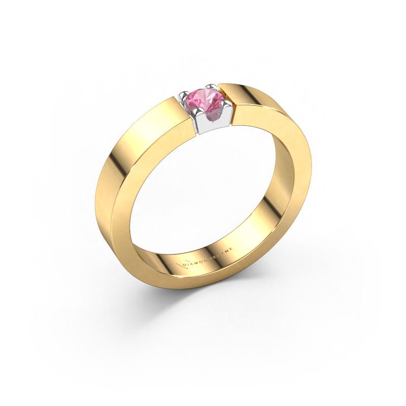 Ring Dana 1 585 gold pink sapphire 3.7 mm