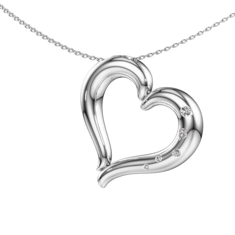 Image de Collier Pei<br/>585 or blanc<br/>Zircone 2 mm