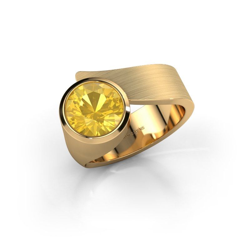 Afbeelding van Ring Nakia 585 goud gele saffier 8 mm