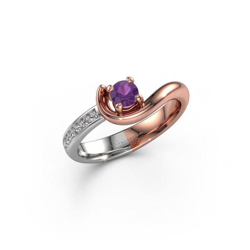 Verlobungsring Ceylin 585 Roségold Amethyst 4 mm