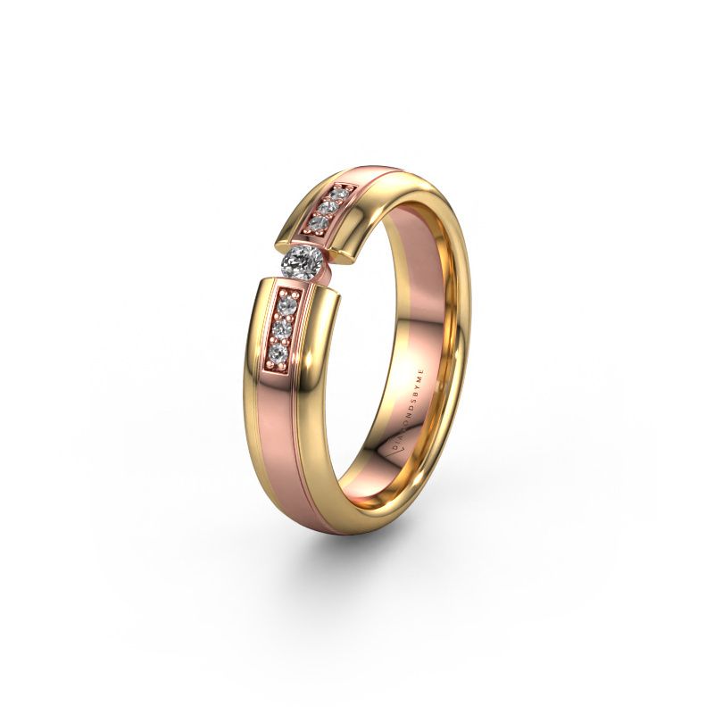 Alliance WH2128L26C 585 or rose diamant synthétique ±5x2 mm