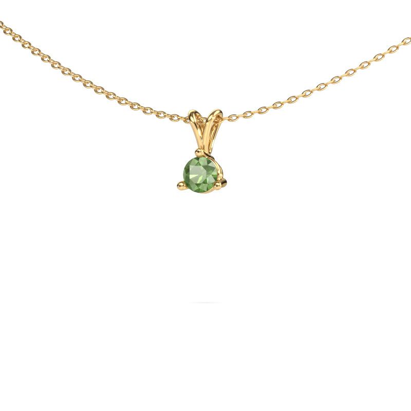Anhänger Somer 585 Gold Turmalin grün 6 mm