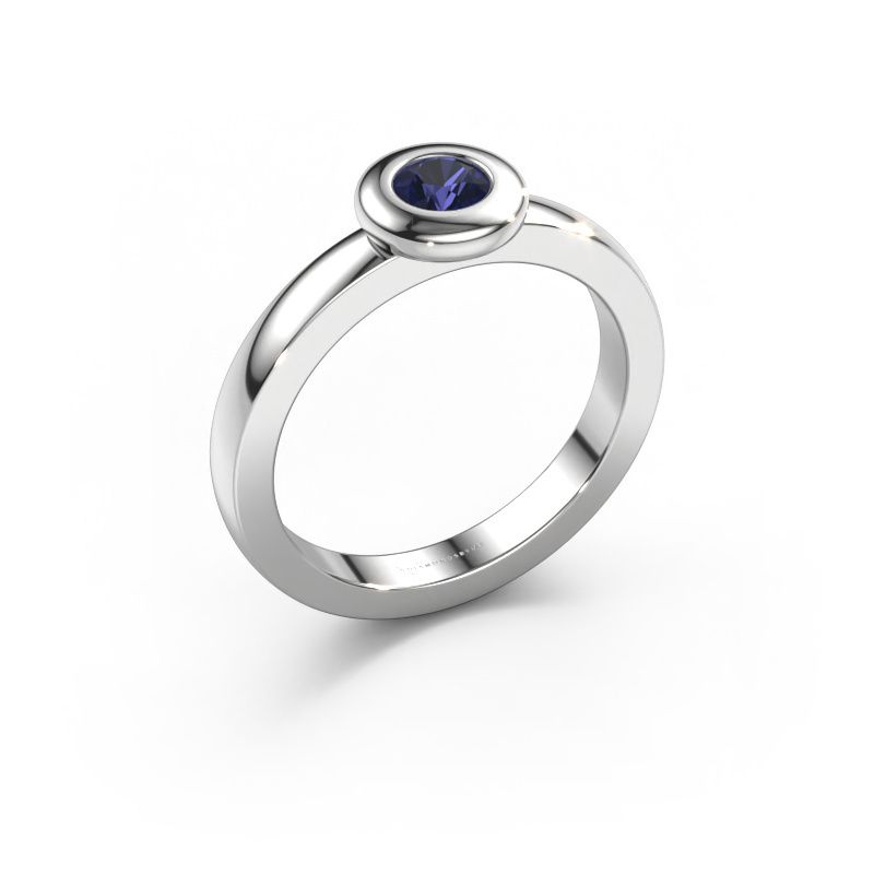 Ring Iris 585 Weißgold Saphir 4 mm