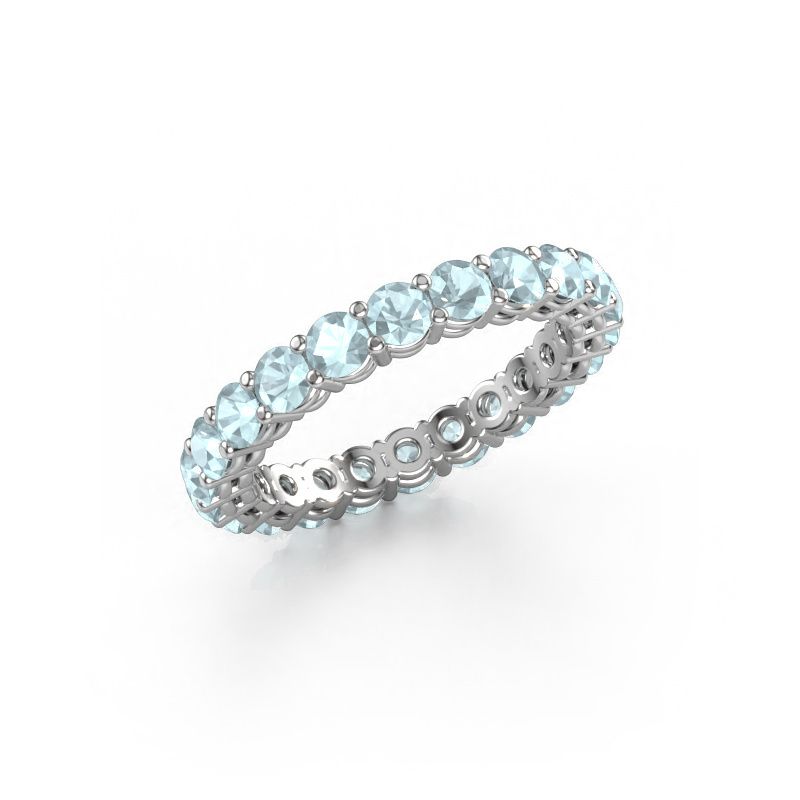Stackable ring Michelle full 3.0 950 platinum aquamarine 3 mm