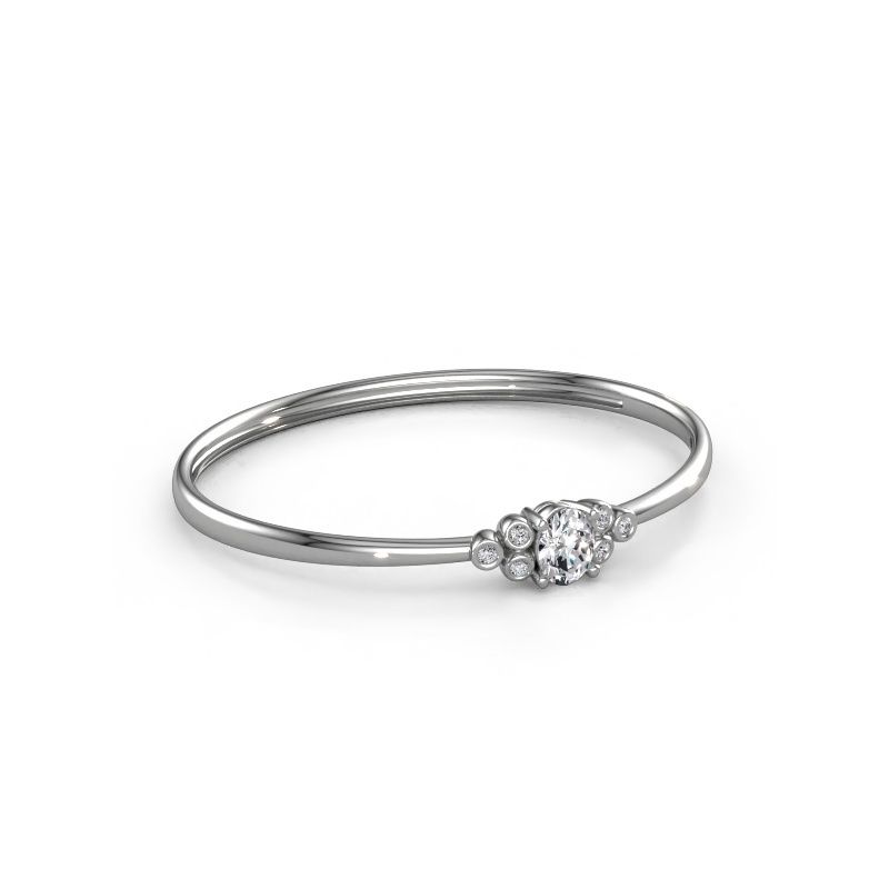 Slavenarmband Lucy 585 witgoud lab-grown diamant 1.98 crt