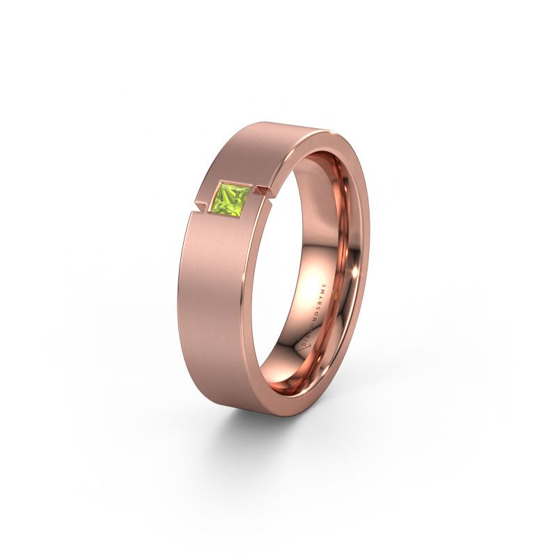Wedding ring WH2040L 585 rose gold peridot ±5,5x2.2 mm