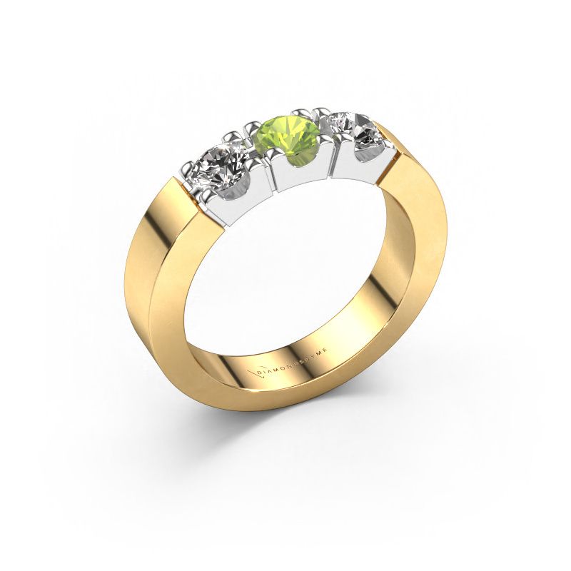 Ring Dana 3 585 gold peridot 4 mm