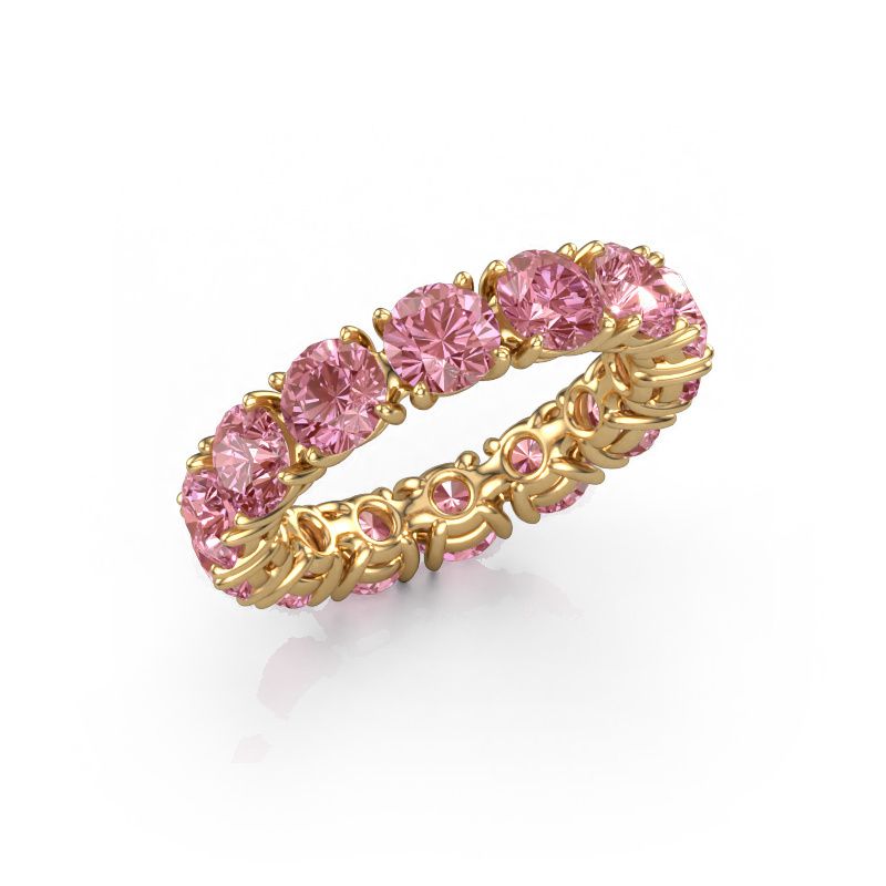 Ring Vivienne 4.7 585 gold pink lab grown diamond 4.7 mm