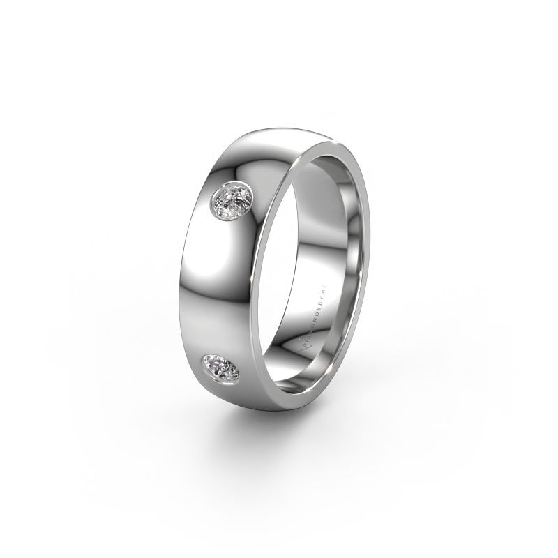 Alliance WH0104L26BP 950 platine zircone ±6 x 2 mm