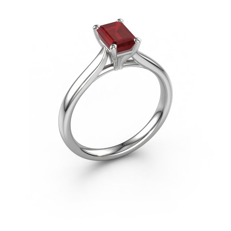 Engagement ring Mignon EME 1 950 platinum ruby 6.5x4.5 mm