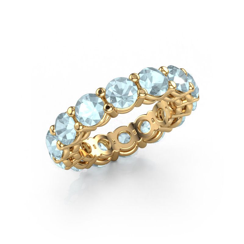 Stackable ring Michelle full 4.7 585 gold aquamarine 4.7 mm