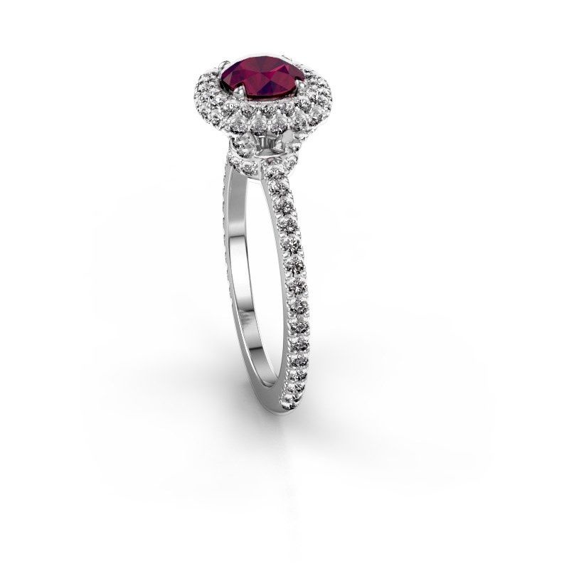 Image of Engagement ring Talitha RND 950 platinum rhodolite 6.5 mm