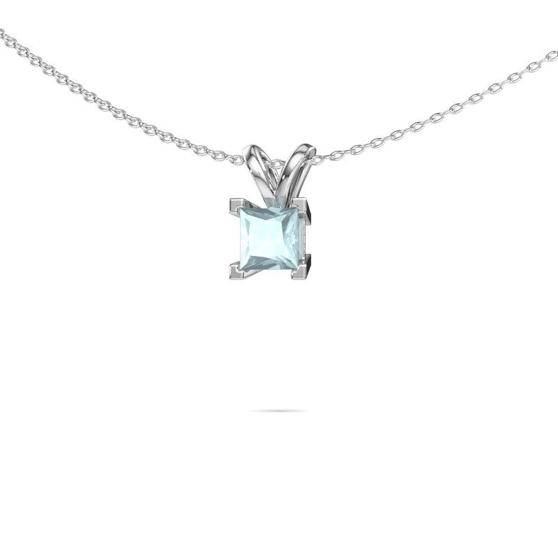 Pendant Ariane 585 white gold aquamarine 5 mm