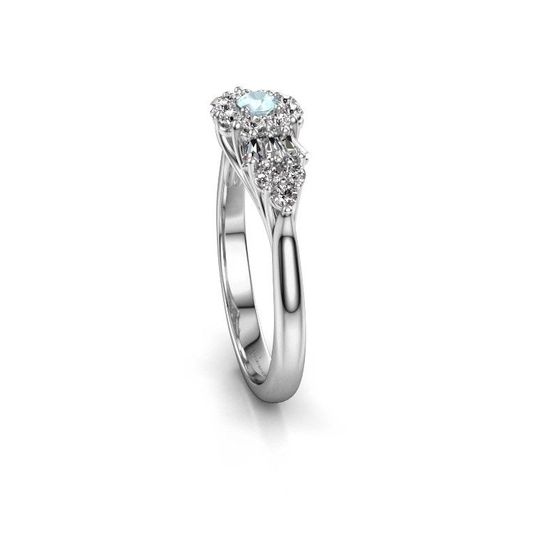 Image of Engagement ring Carisha 950 platinum aquamarine 3 mm
