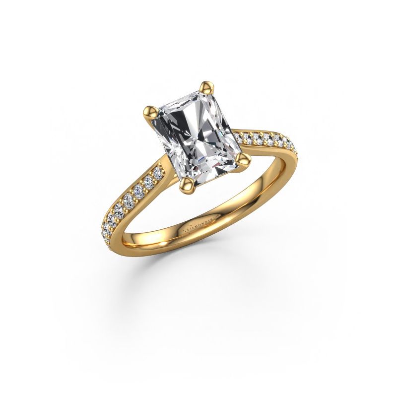 Engagement ring Mignon RAD 2 585 gold lab-grown diamond 1.989 crt