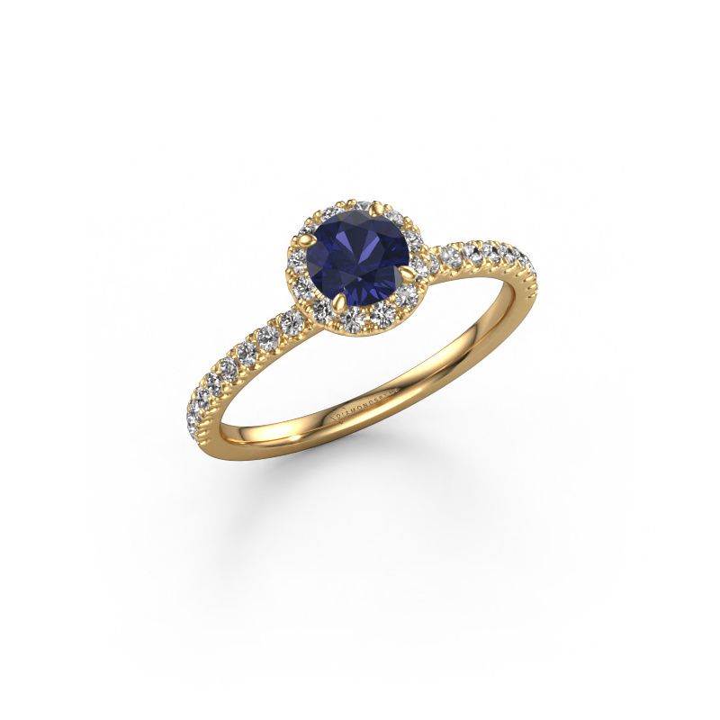 Verlovingsring Miranda RND 585 goud saffier 6.5 mm