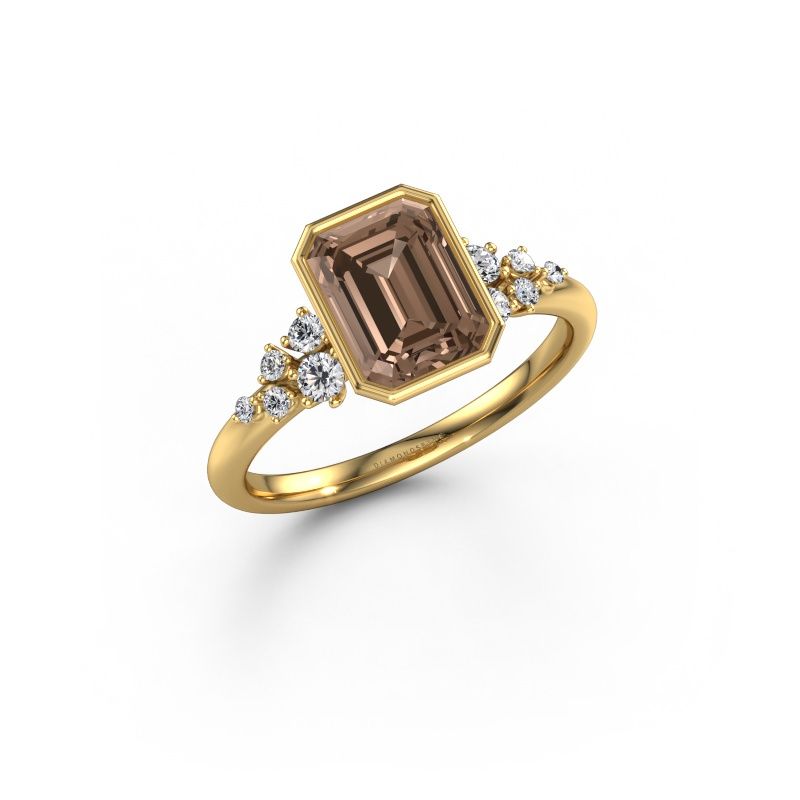 Engagement ring Aliyah EME 585 gold brown diamond 1.75 crt