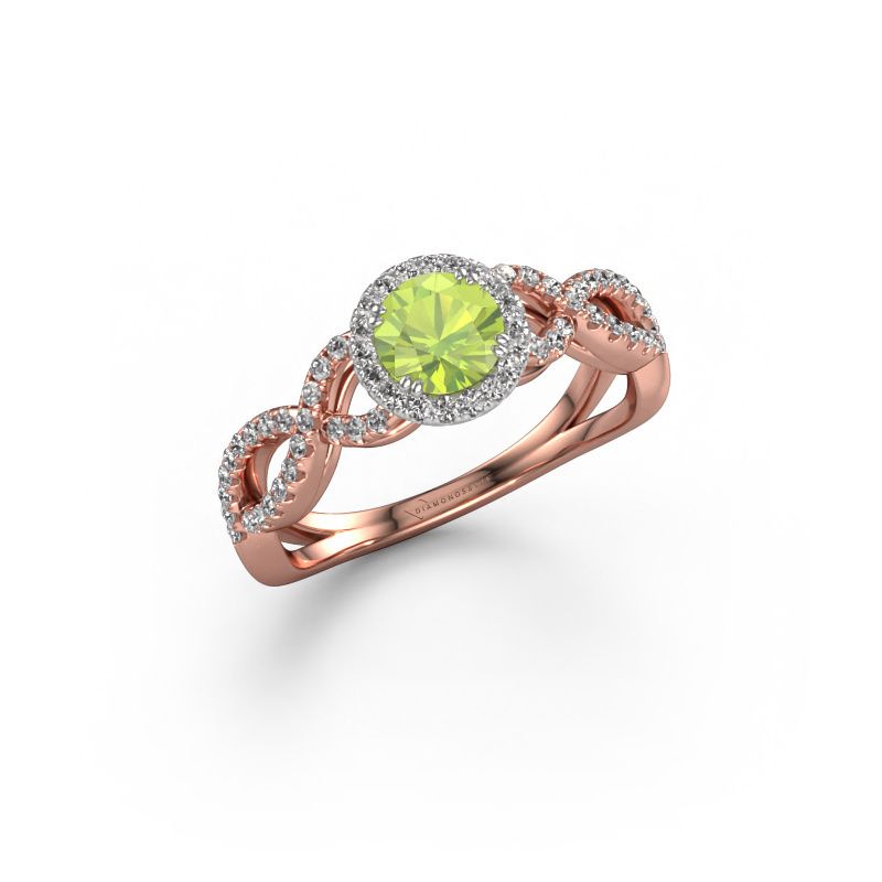 Engagement ring Dionne rnd 585 rose gold peridot 5 mm