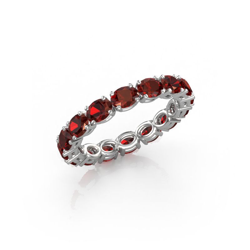 Ring Vivienne OVL 4x3 585 Weißgold Granat 4x3 mm