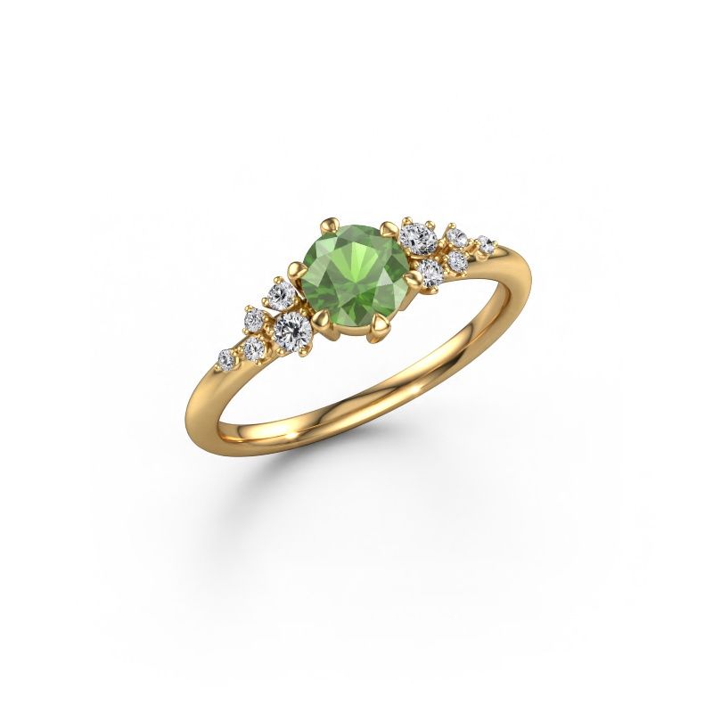 Ring Royce RND 585 Gold Turmalin grün 5.5 mm
