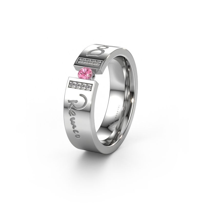 Trauring WH2094L16C 950 Platin ±6x2.2 mm Pink Saphir