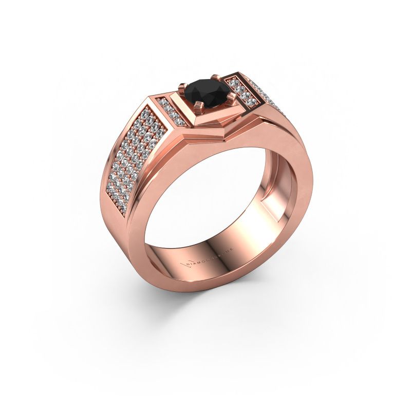 Herrenring Marcel 585 Roségold Schwarz Diamant 1.14 crt