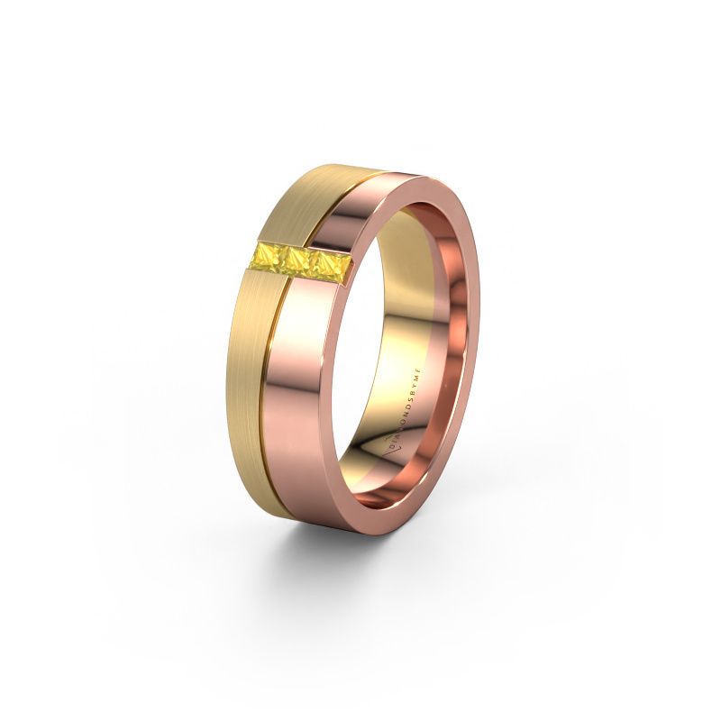Alliance WH0906L16A 585 or rose saphir jaune ±6 x 1,7 mm