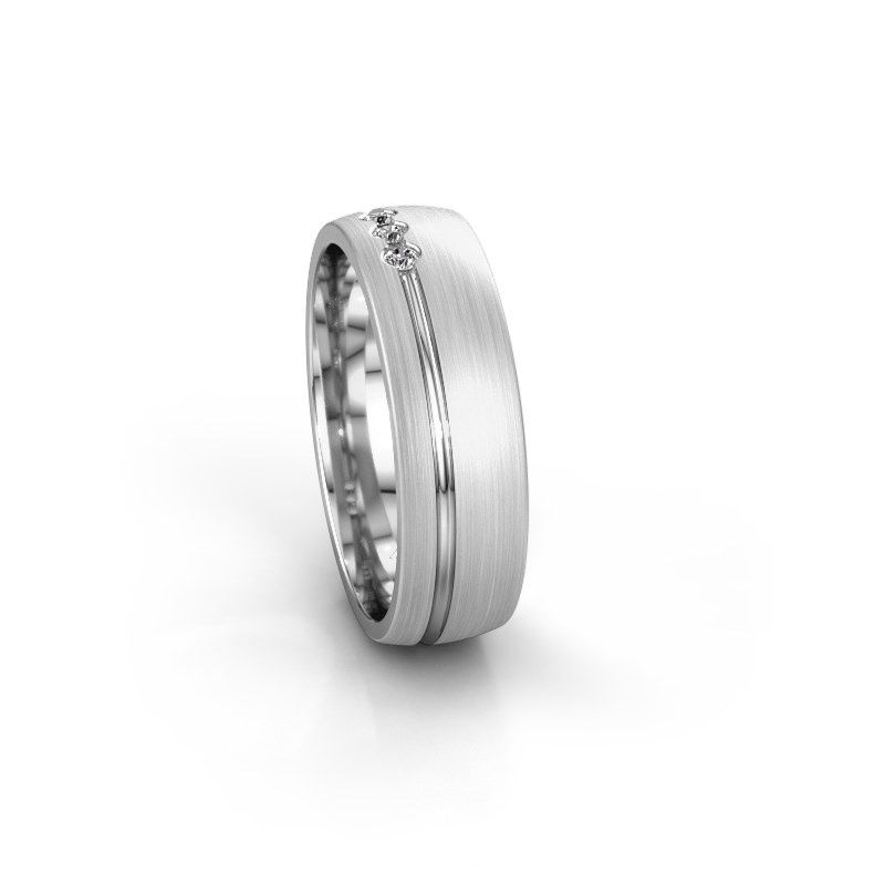 Image of Wedding ring WH0322L25AM<br/>585 white gold ±6x1.7 mm<br/>Lab-grown diamond