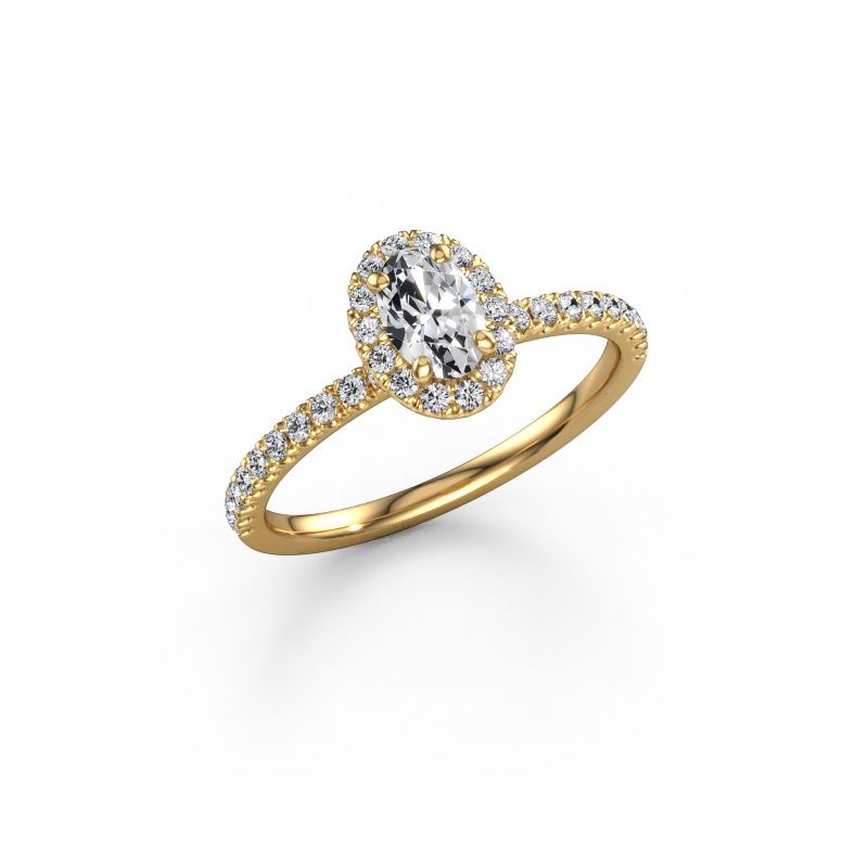 Engagement ring Miranda OVL 585 gold lab grown diamond 0.745 crt
