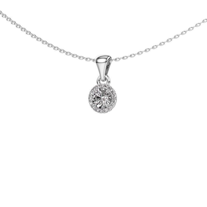 Image of Pendant seline rnd<br/>925 silver<br/>Diamond 0.38 crt